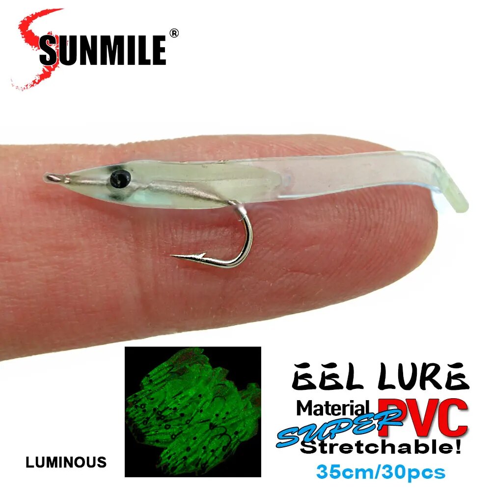 SUNMILE 30pcs Eel Soft Fishing - Fishing Lure Soft Plastic recension och pris