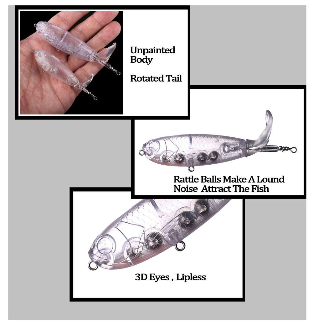 Chan’sHuang 20PCS Unpainted Bl - Fishing Lure Popper recension och pris