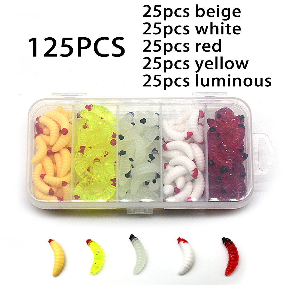 125Pcs Earthworm Fishing Bait  - Fishing Lure Soft Plastic recension och pris